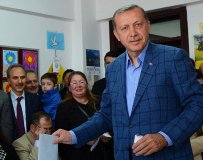 Élections municipales 2014, Recep Tayyip Erdoğan votant.