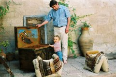 En famille, dans une pension de Cappadoce