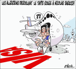 Sarkozy lors de sa dernière visite à Alger