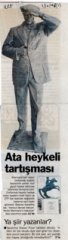 Polémique autour d'une statue d'Atatürk en civil. {JPEG}